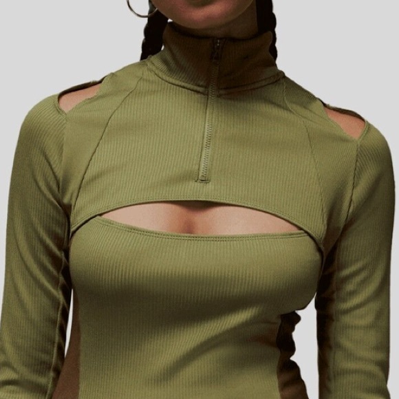 Nike Jordan 23 Engineered Women's 1/4-Zip Long-Sleeve Top Tight Fit - Picture 5 of 9